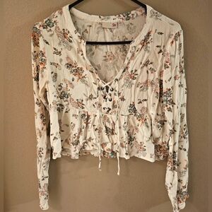 SO Women's Floral White Top
